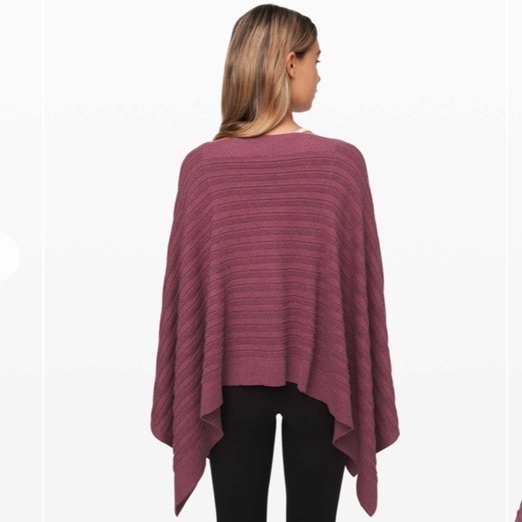 Lululemon Forward Flow Poncho in Heathered Plumful One Size - Picture 7 of 10